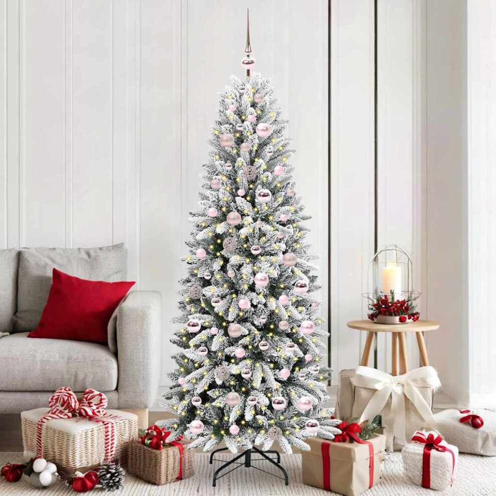 B&Q -  Artificial Christmas Tree White 180 Cm - Image 4