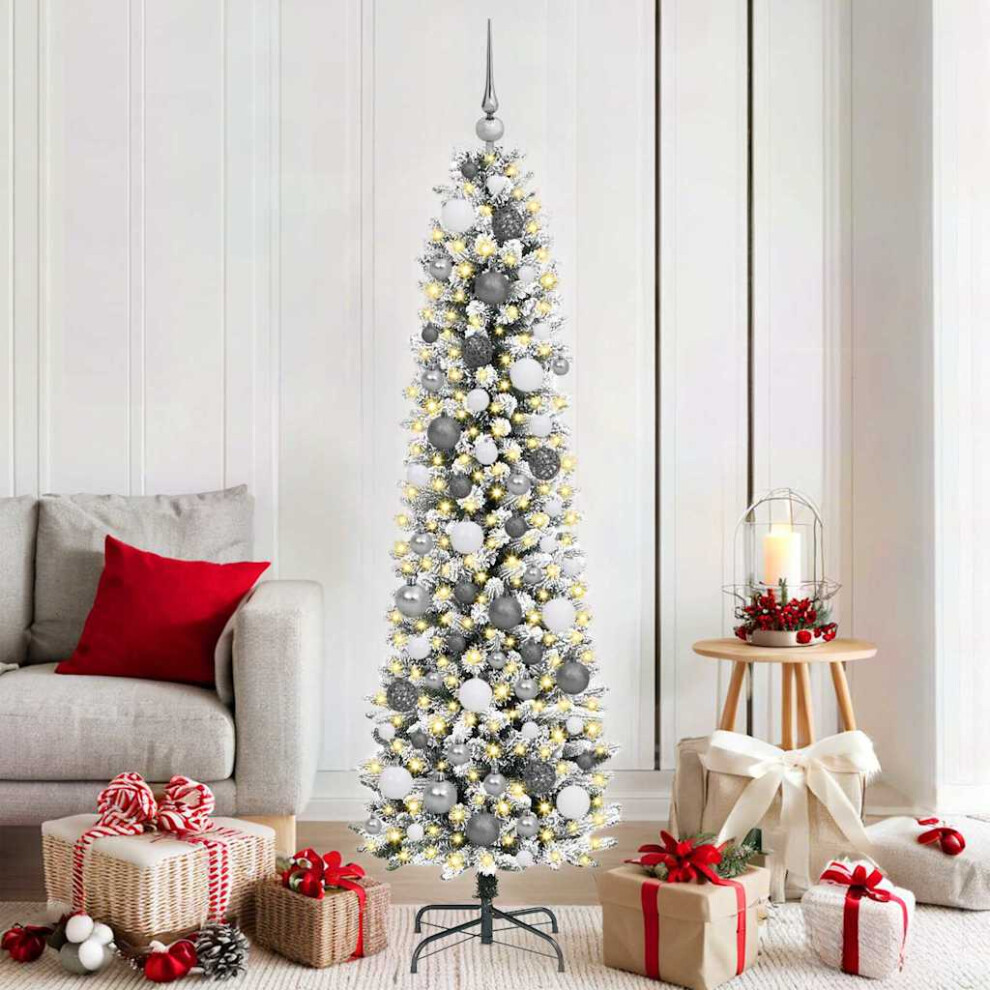 B&Q -  Artificial Christmas Tree White 180 Cm - Image 3