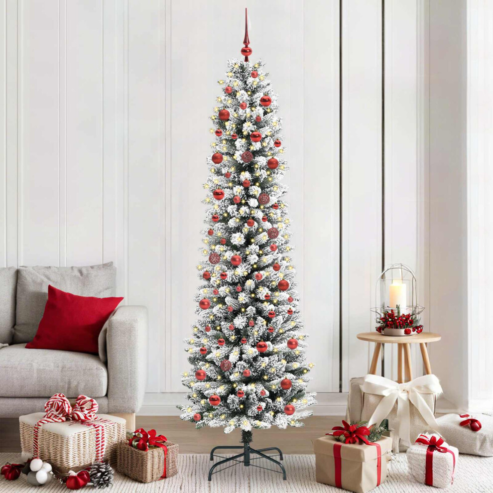 vidaXL Artificial Christmas Tree 210 cm Green with 300 Warm White LEDs - Image 2