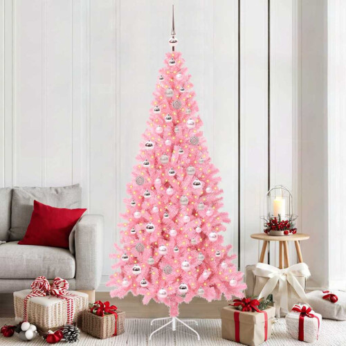 VidaXL vidaXL Christmas Tree Pink 210 cm PVC