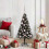 VidaXL vidaXL Weihnachtsbaum Schwarz 120 cm PVC 1