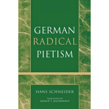 German Radical Pietism by Hans Schneider Paperback Book