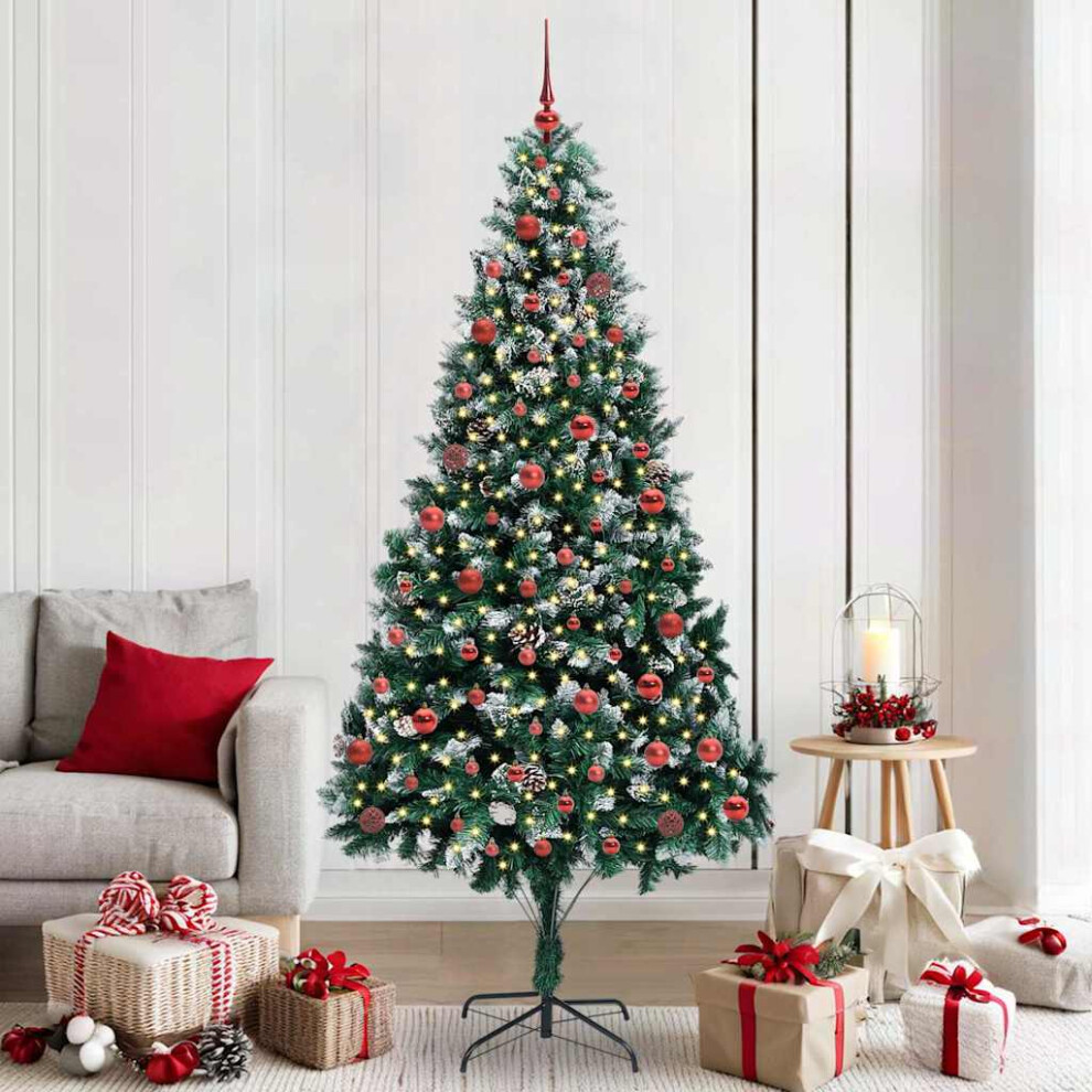 Vidaxl (210 X 120 Cm) Artificial Christmas Tree With Leds&Ball Set Multi Colours Multi Sizes