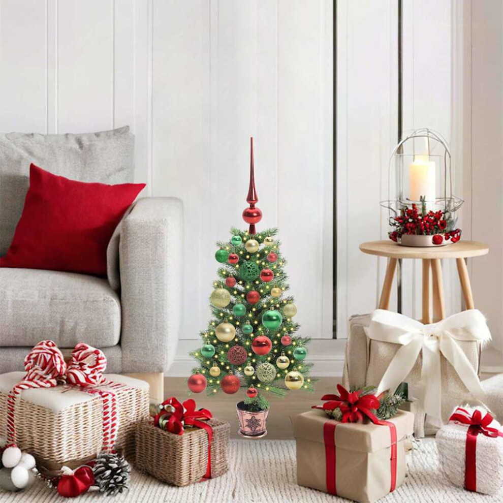 B&Q -  Christmas Tree With 150 Leds With Stand Green 65 Cm Pe - Image 3