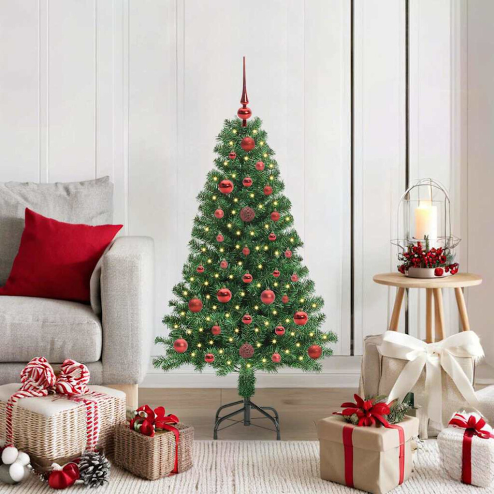 B&Q -  Artificial Christmas Tree With 150 Leds With Stand Green 120 Cm - Image 3