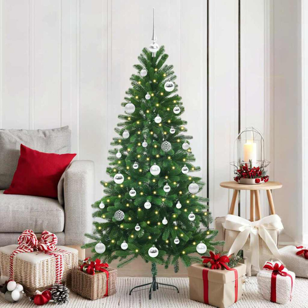 B&Q -  Christmas Tree With 150 Leds With Stand Green 150 Cm Pe - Image 4