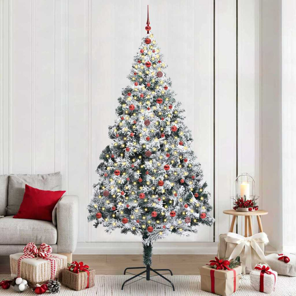 Vidaxl (240 X 150 Cm) Artificial Christmas Tree With Leds&Ball Set Multi Colours Multi Sizes