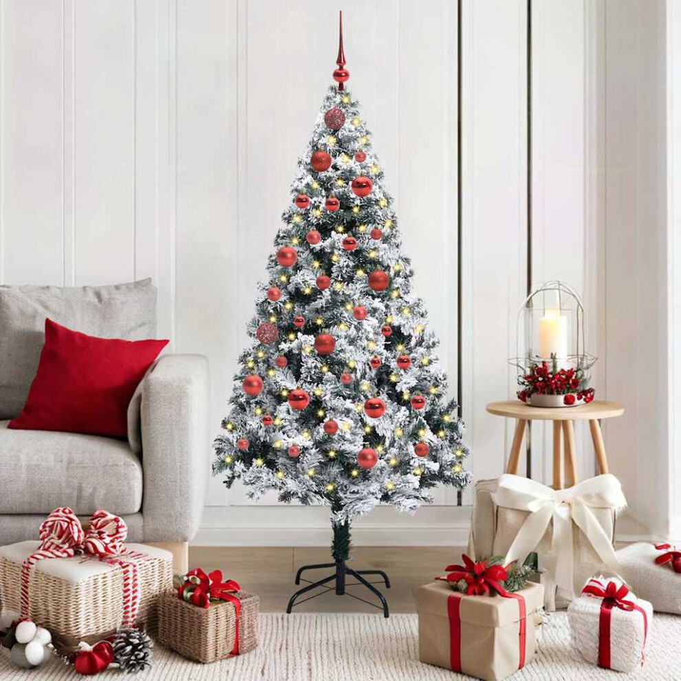 B&Q -  Artificial Christmas Tree With 150 Leds With Stand White 150 Cm - Image 4