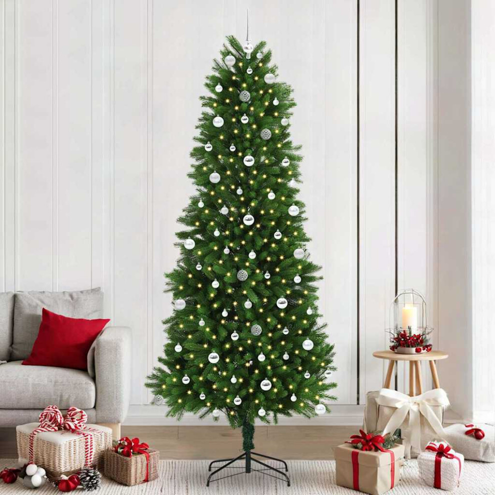 vidaXL Artificial Christmas Tree with 300 LEDs and Stand - 240 cm - Green - Image 2
