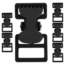 Black Webbing Clip Buckle for Pet Collar with 6Pcs Heavy Duty Buckles