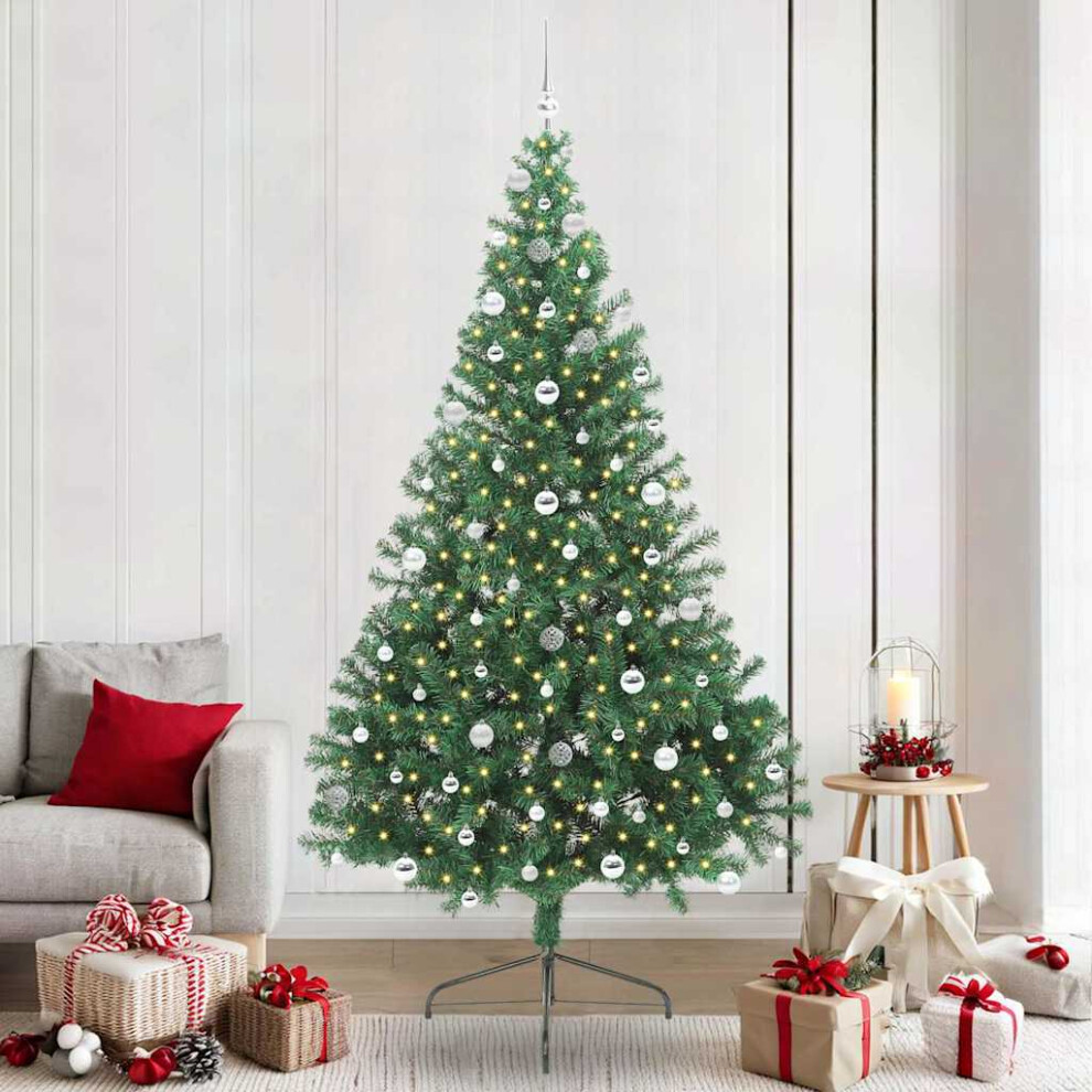 B&Q - Artificial Pre-Lit Christmas Tree Green 240 Cm Pvc - Image 2