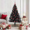 VidaXL vidaXL Artificial Pre-lit Christmas Tree Black 150 cm PVC 1