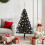 VidaXL vidaXL Artificial Pre-lit Christmas Tree Black 150 cm PVC 1