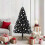 VidaXL vidaXL Artificial Pre-lit Christmas Tree Black 150 cm PVC 1
