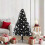 VidaXL vidaXL Artificial Pre-lit Christmas Tree Black 150 cm PVC 1
