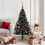 VidaXL vidaXL Artificial Pre-lit Christmas Tree Black 150 cm PVC 1