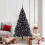 VidaXL vidaXL Artificial Pre-lit Christmas Tree Black 180 cm PVC 1
