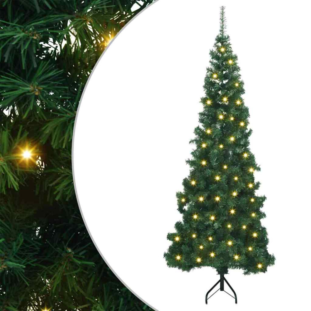 Vidaxl Corner Artificial Christmas Tree Green 180 Cm Pvc And Metal, Green - Image 2
