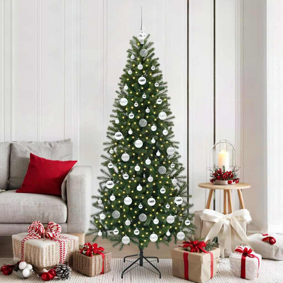 Vidaxl (180 Cm) Artificial Christmas Tree With Stand Green Pe And Pvc Decoration Indoor