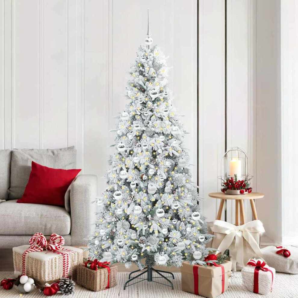 B&Q - Artificial Hinged Christmas Tree White 180 Cm Pe And Pvc - Image 2