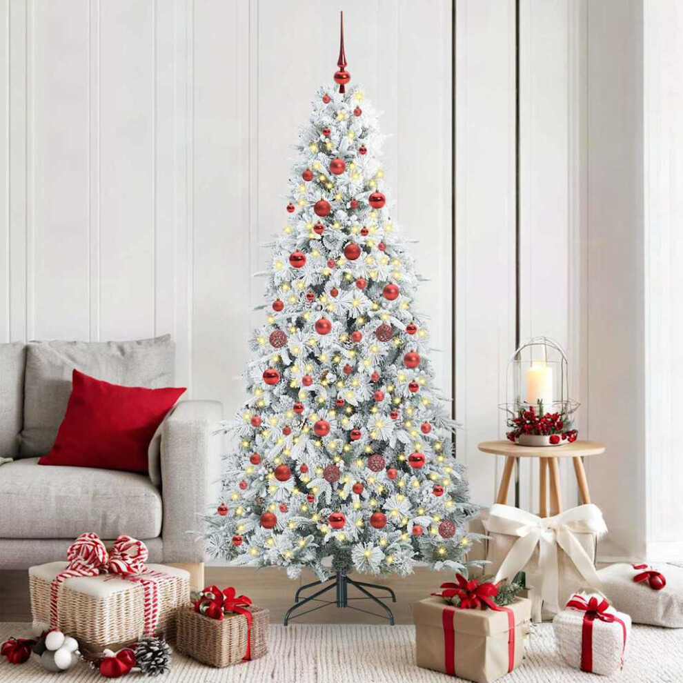B&Q - Artificial Hinged Christmas Tree White 180 Cm Pe And Pvc - Image 2