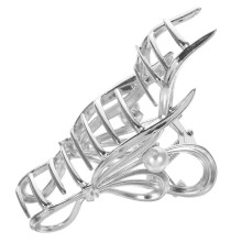 Metal Butterfly Claw Clips Hair Claw Clip for Women 5Pcs Silver Large Design