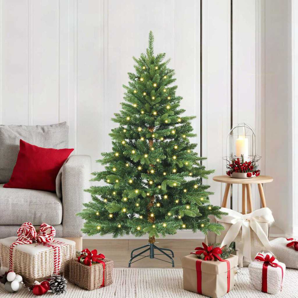 Vidaxl Artificial Christmas Tree With 150 Leds Green 150 Cm Pe And Pvc