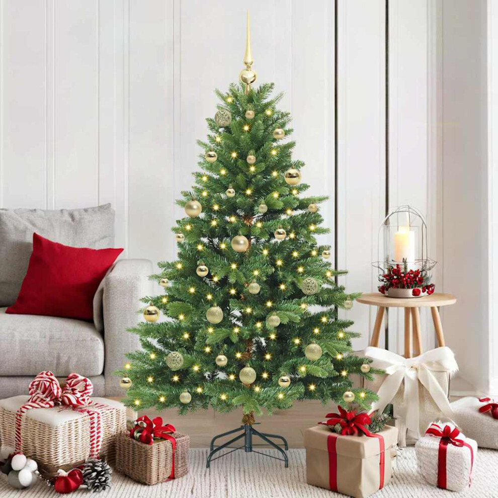 Vidaxl Artificial Christmas Tree With 150 Leds Green 150 Cm Pe And Pvc