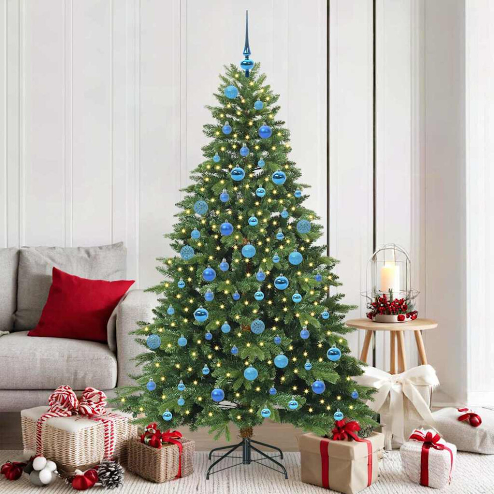 Vidaxl Artificial Christmas Tree With 300 Leds Green 180 Cm Pe And Pvc