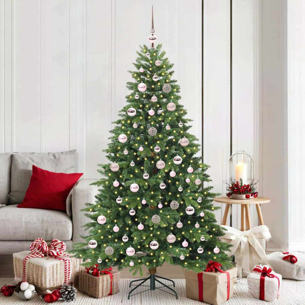 Vidaxl Artificial Christmas Tree With 300 Leds Green 180 Cm Pe And Pvc