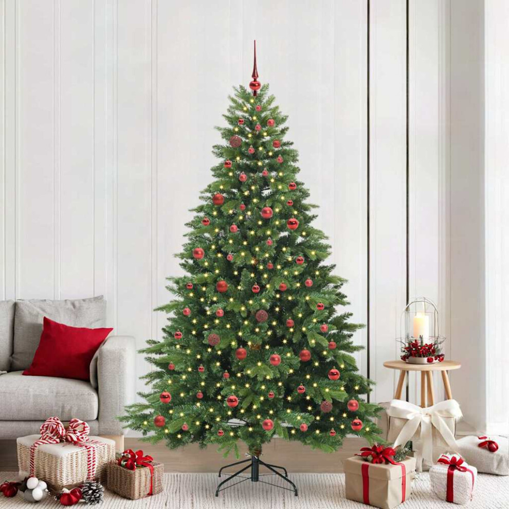 Vidaxl (Green, 210 Cm) Artificial Christmas Tree With Stand Pe And Pvc Decor Modern Ornament