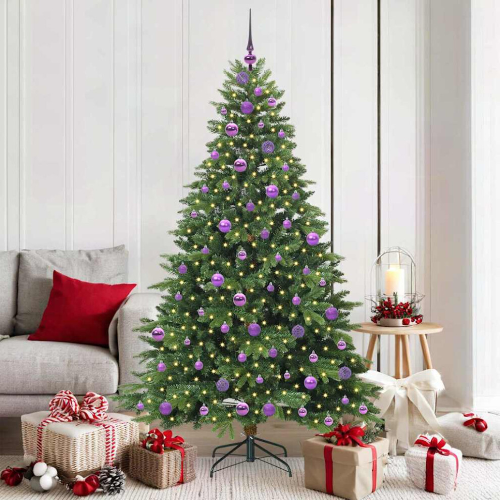 Vidaxl Artificial Christmas Tree With 300 Leds Green 180 Cm Pe And Pvc