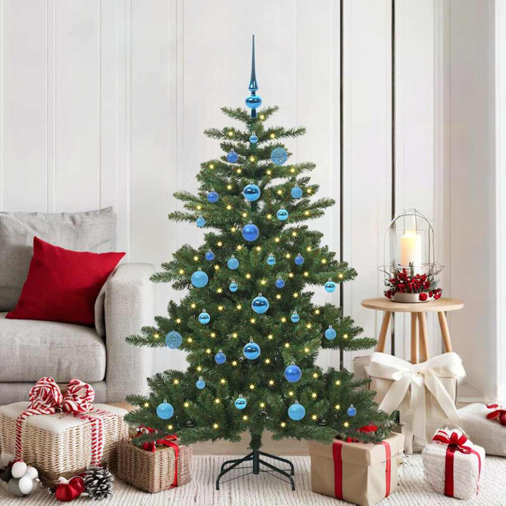 VIDAXL Hinged Artificial Christmas Tree - 150 cm - Green - 150 LEDs - Image 2