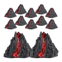 Simulation Volcano Decor Plastic Volcano Model for Sand Table 24Pcs