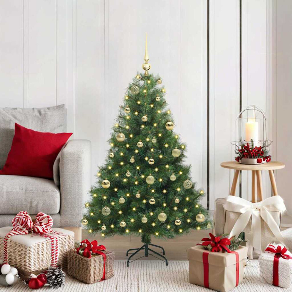 Vidaxl Artificial Christmas Tree With 150 Leds Green 120 Cm Pe And Pvc