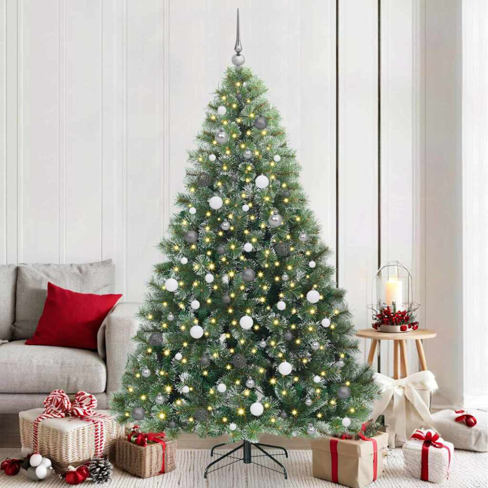 Vidaxl Artificial Christmas Tree With 300 Leds Green 210 Cm Pe And Pvc