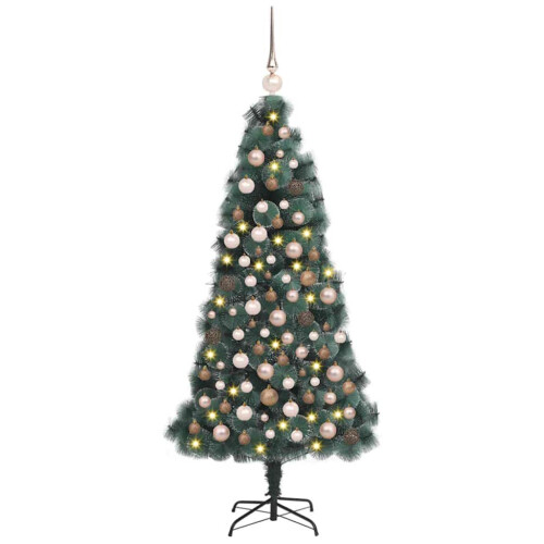 VidaXL vidaXL Artificial Pre-lit Christmas Tree with Ball Set Green 150 cm 1