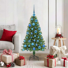 vidaXL Artificial Christmas Tree with 150 LEDs with Stand Green 120 cm
