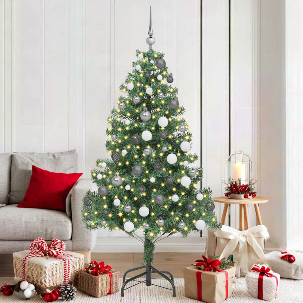 Vidaxl (Green, 180 Cm) Artificial Christmas Tree Christmas Display Tree With Leds And Ball Set