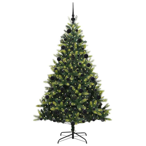 VidaXL vidaXL Artificial Hinged Christmas Tree 300 LEDs Green 210 cm 2