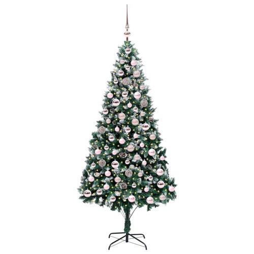 VidaXL vidaXL Artificial Christmas Tree with 300 LEDs with Stand Green 210 cm 2