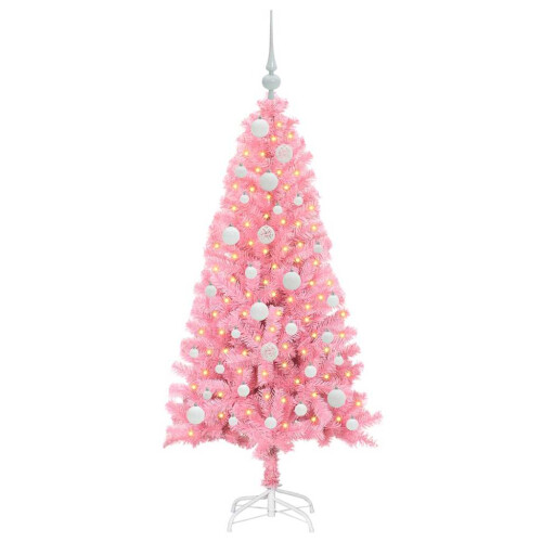 VidaXL vidaXL Christmas Tree Pink 120 cm PVC 2