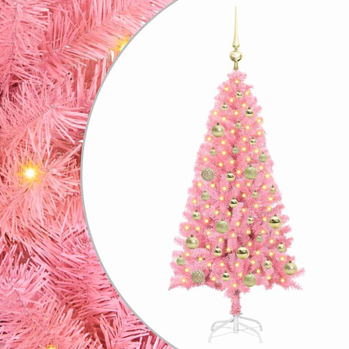 VidaXL vidaXL Christmas Tree Pink 120 cm PVC 1