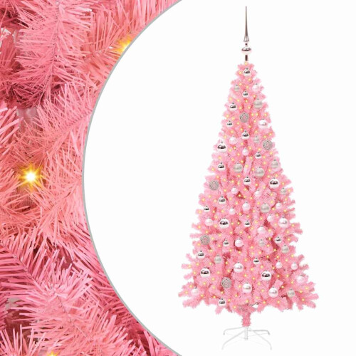 VidaXL vidaXL Christmas Tree Pink 180 cm PVC 1
