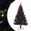 VidaXL vidaXL Artificial Pre-lit Christmas Tree Black 150 cm PVC 2