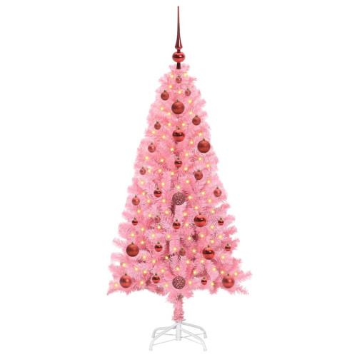 VidaXL vidaXL Christmas Tree Pink 120 cm PVC 2