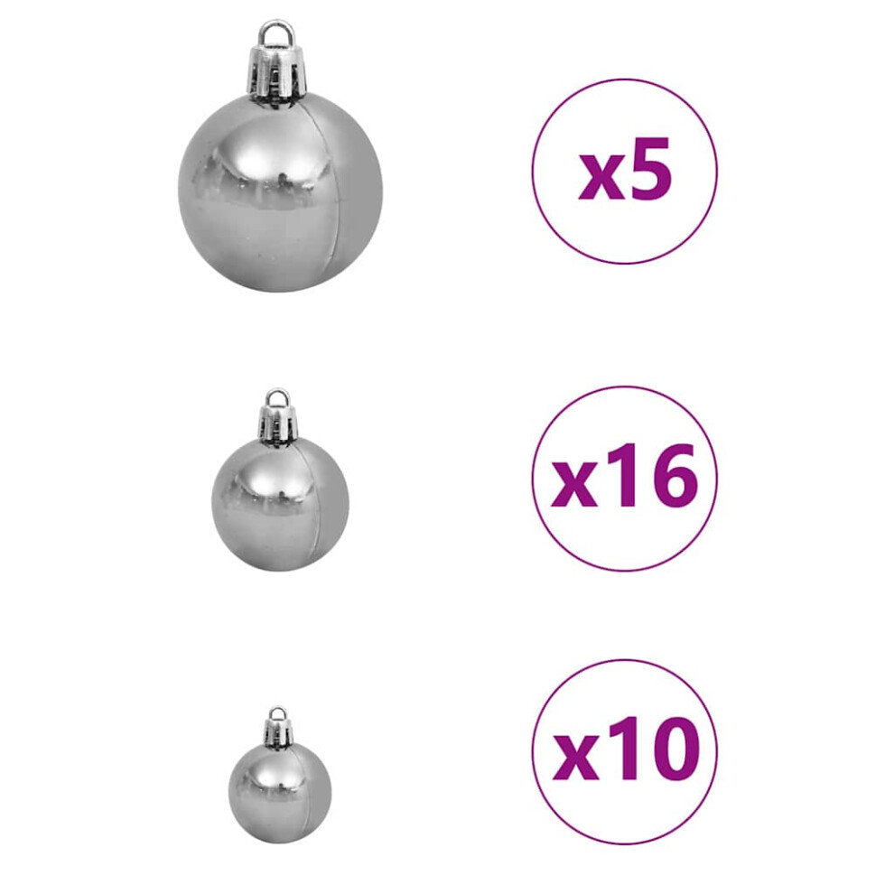 Vidaxl (180 Cm) Artificial Pre-Lit Christmas Tree Green Pvc And Metal Led Decorative