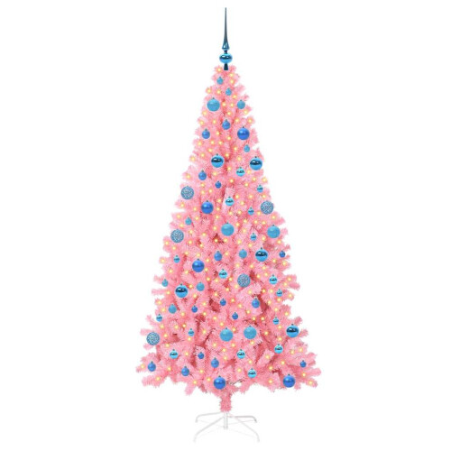 VidaXL vidaXL Christmas Tree Pink 180 cm PVC 2