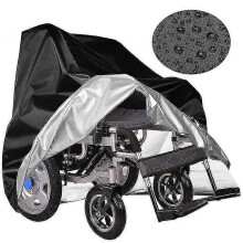 (115*75*130cm) Waterproof Dustproof Cover For Electric Manual Folding Wheelchairs.black - HE