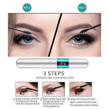 (1pcs) Double In-one Mascara Silk Fiber Mascara Waterproof Mascara for Eyelash Extension Black Thick Lengthening Eye Lashes Cosmetics